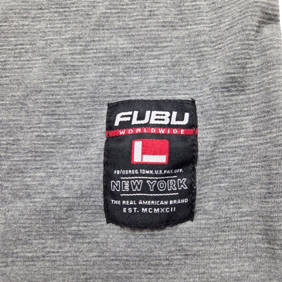 VTG FUBU Y2K Charcoal Gray Graphic Tee Size Large - Picture 6 of 8